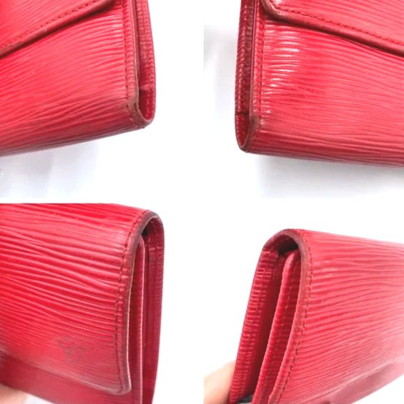 Auc Louis Vuitton Epi Leather International Wallet in Red - Picture 5 of 7